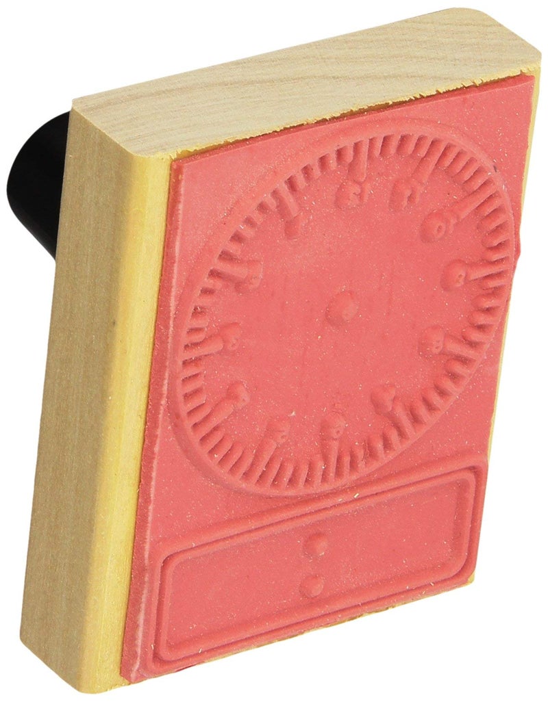 READY 2 LEARN-CE100 Digital and Analog Clock Stamp - Wooden Stamp for Telling Time Activities and DIY - Use for Flashcards, Worksheets, Invitations, Albums and Scrapbooks - Image 2